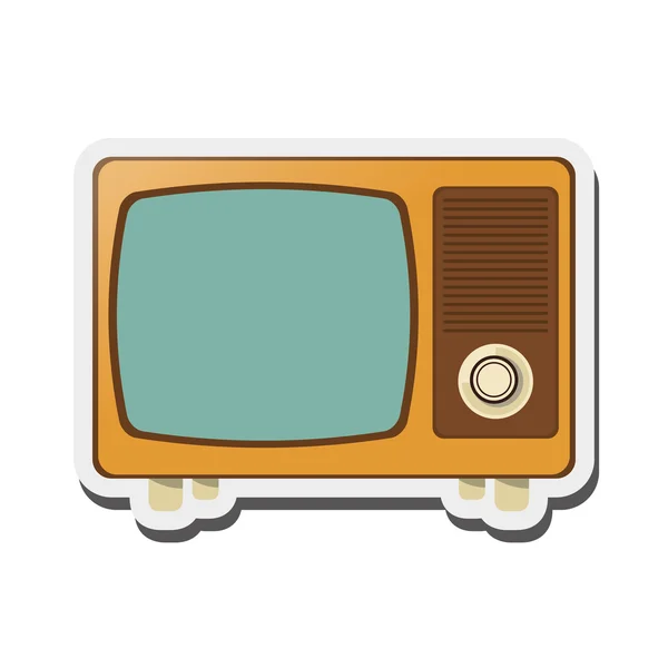 Ícone de TV retro — Vetor de Stock