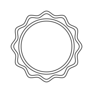 yuvarlak bir şekilde dekore edilmiş rozet simge