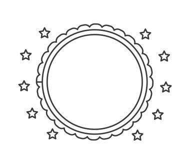 yuvarlak bir şekilde dekore edilmiş rozet simge