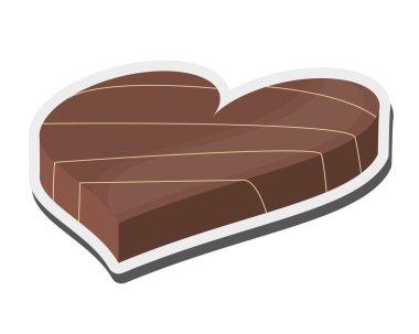 kalp şeklinde şeker çikolata simgesi dekore edilmiştir.