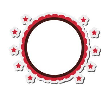 yuvarlak bir şekilde dekore edilmiş rozet simge