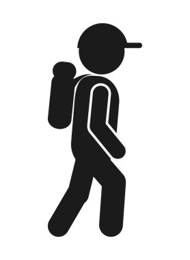 turist backpacker simgesi