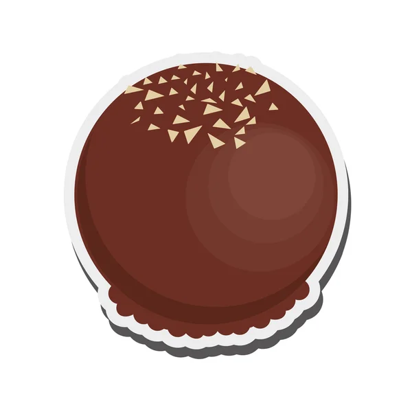 Schokoladenikone mit Süßigkeiten — Stockvektor