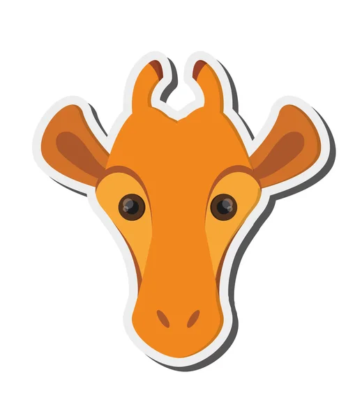 Giraffe cartoon icon — Stock Vector