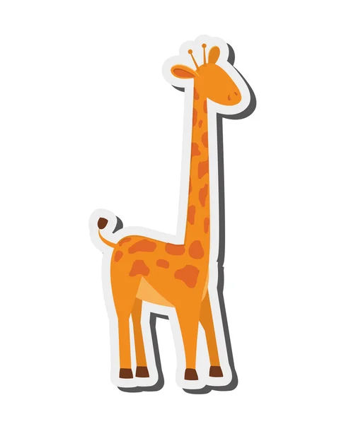 Giraff cartoon ikonen — Stock vektor