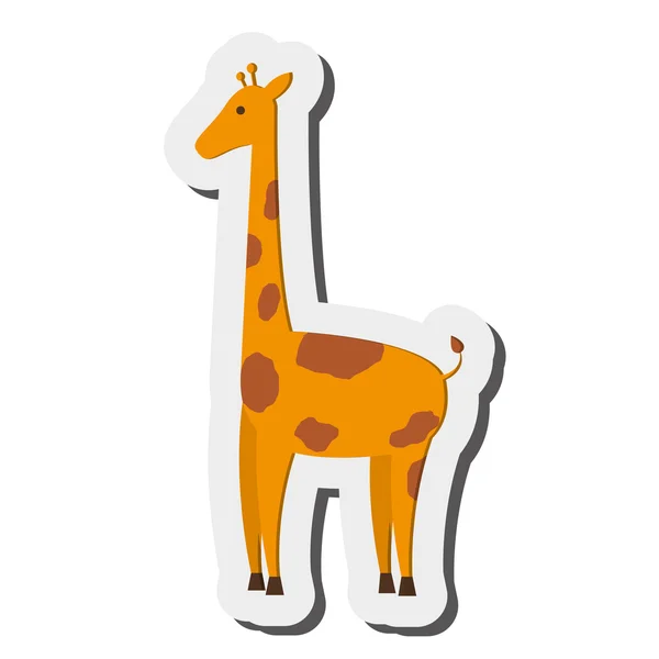 Icona del cartone animato giraffa — Vettoriale Stock