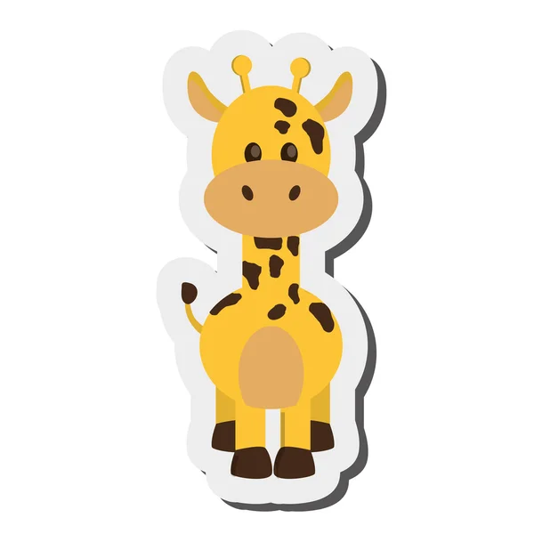 Giraff cartoon ikonen — Stock vektor