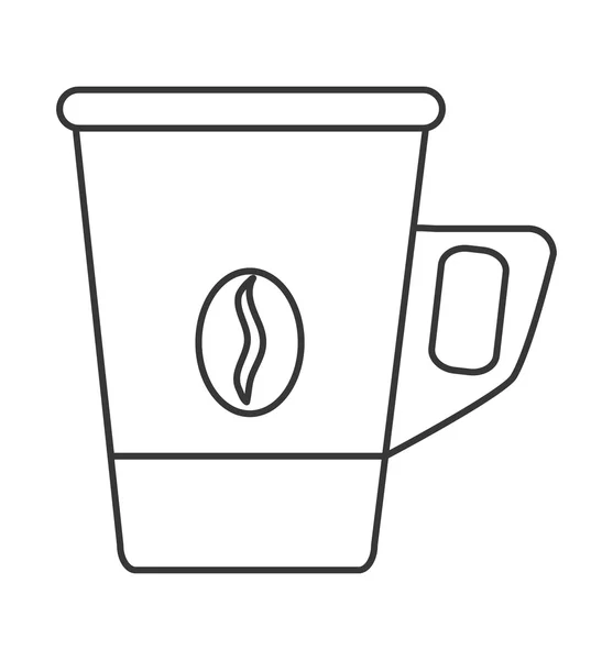 Jednorázová ikona šálku kávy — Stockový vektor