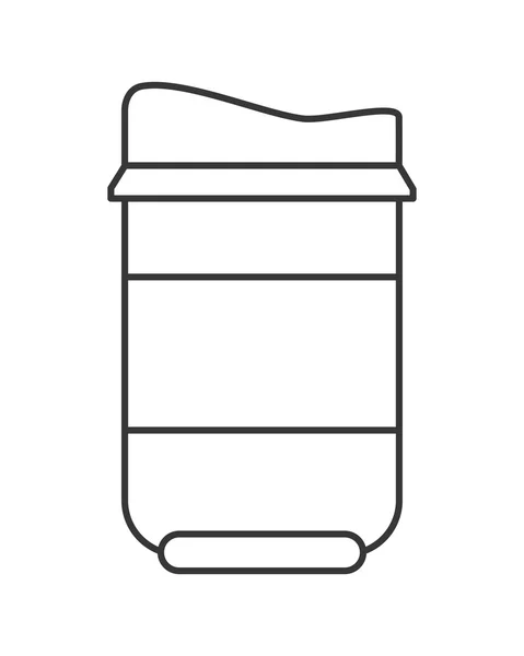 Wegwerp koffiebeker pictogram — Stockvector