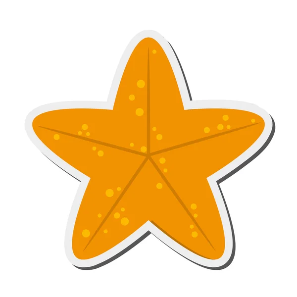Icône étoile de mer mignonne — Image vectorielle