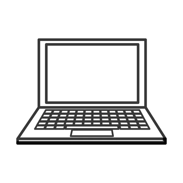 Laptop-Frontansicht-Symbol — Stockvektor