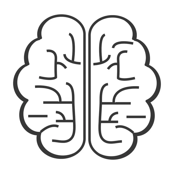 Icono de cerebro único — Vector de stock