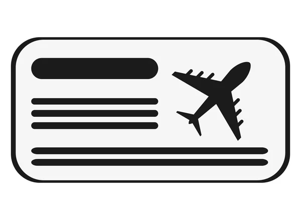 Boarding pass-pictogram — Stockvector