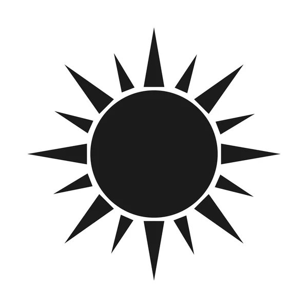 Icono del pictograma del sol — Vector de stock