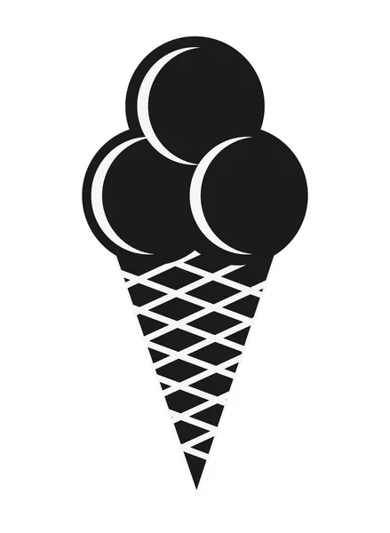 Значок морозива конус — стоковий вектор