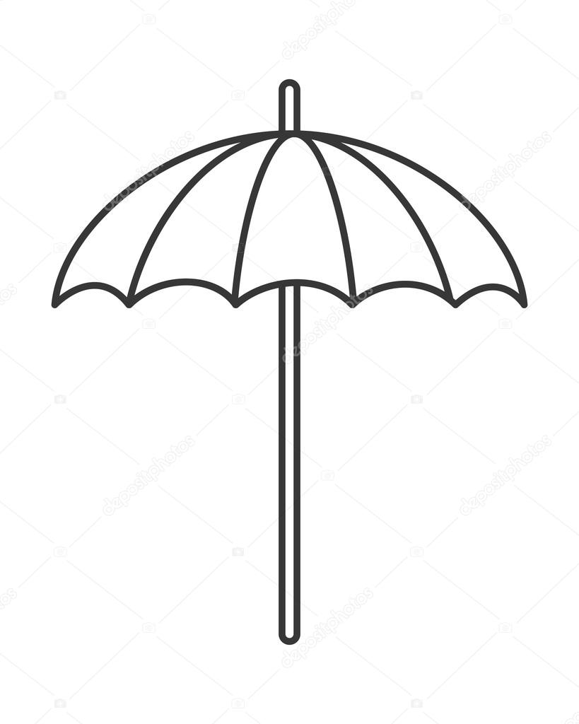 Single parasol icon — Stock Vector © jemastock 119524500