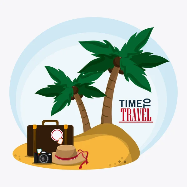 Icono conjunto viaje vacaciones viaje. Gráfico vectorial — Archivo Imágenes Vectoriales