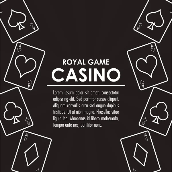 Tarjetas casino las vegas icono del juego — Archivo Imágenes Vectoriales