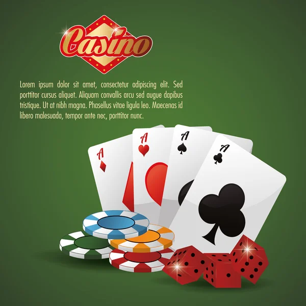 Tarjetas chips casino icono — Archivo Imágenes Vectoriales