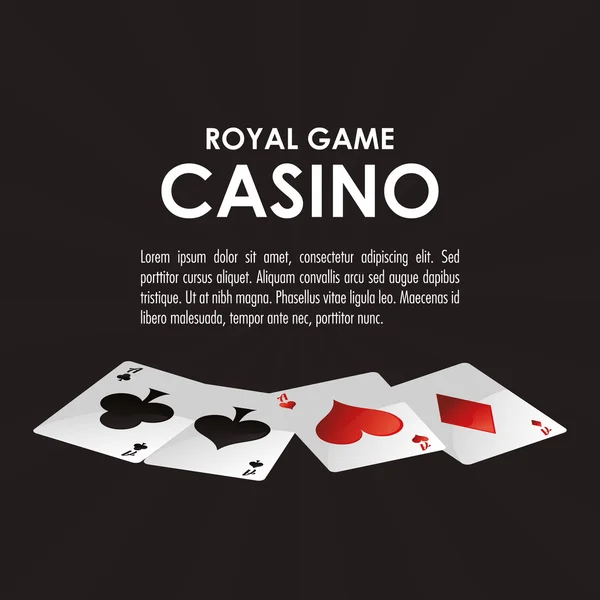 Cards casino las vegas game icon — Stock Vector