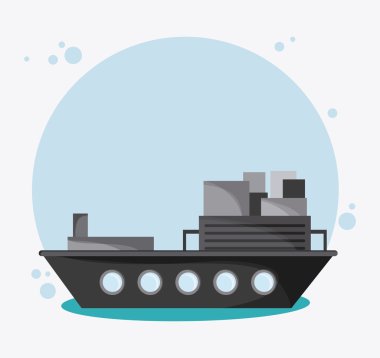 Ulaşım araç seyahat gemi, vektör