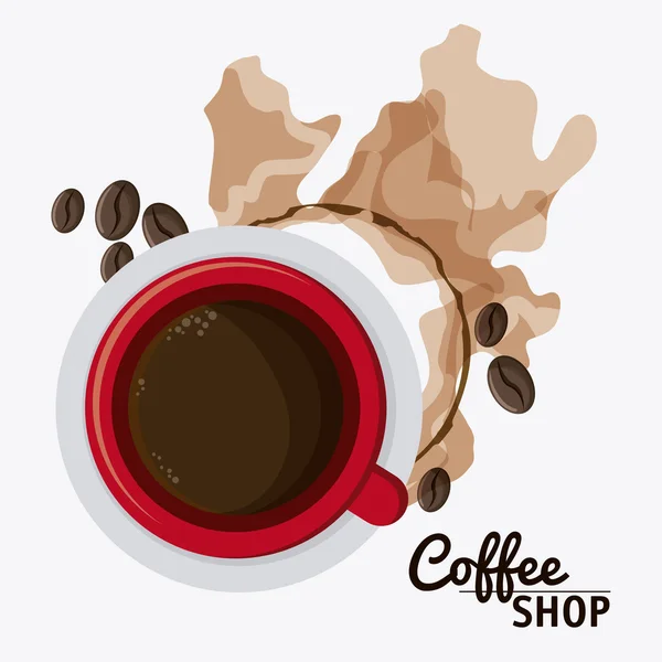 Kahve kupa Kupası Dükkanı içecek simgesi — Stok Vektör