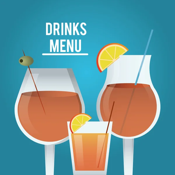 Cóctel naranja vidrio verano alcohol icono — Vector de stock