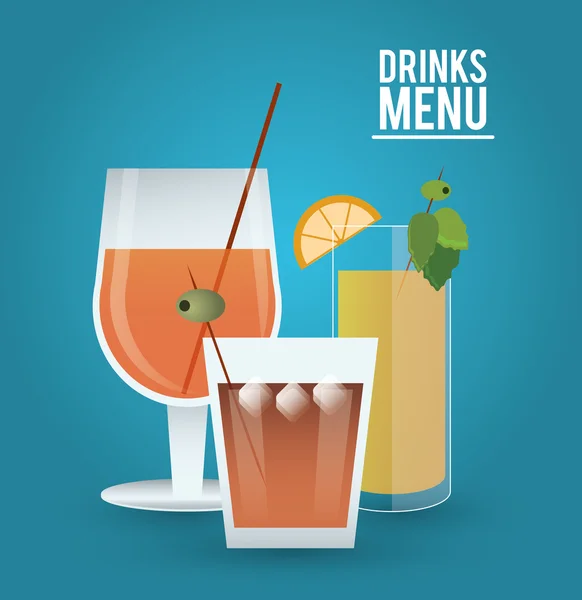 Koktajl pomarańczowy z oliwek szkła lato alkohol ikona — Wektor stockowy
