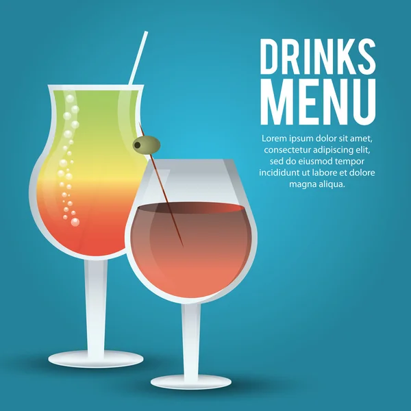 Cóctel de vidrio de oliva icono del alcohol de verano — Vector de stock