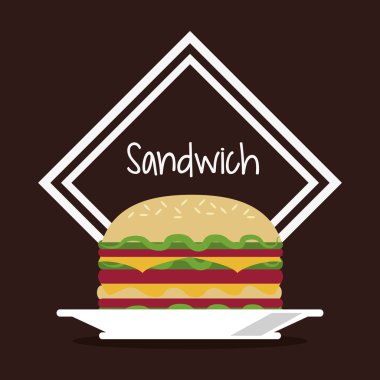 sandviç çerçevesi ekmek yemek aperatif simgesi