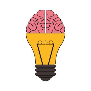 ampul ve beyin simgesi