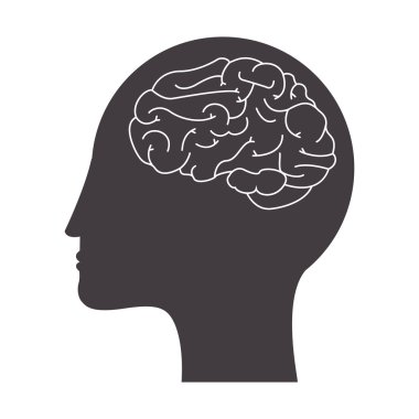 insan baş ve beyin simgesi