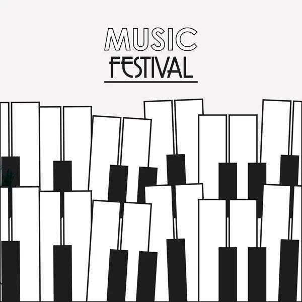 Pianoforte musica suono media festival icona — Vettoriale Stock