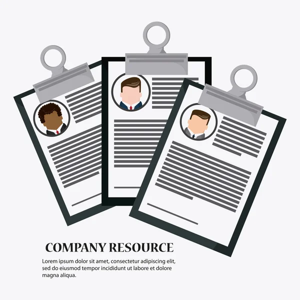 Homme d'affaires cv document icône — Image vectorielle