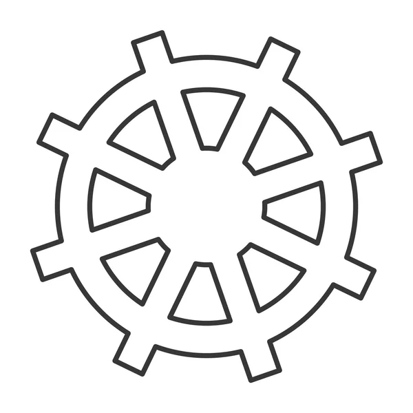 Timón de barco icono — Vector de stock