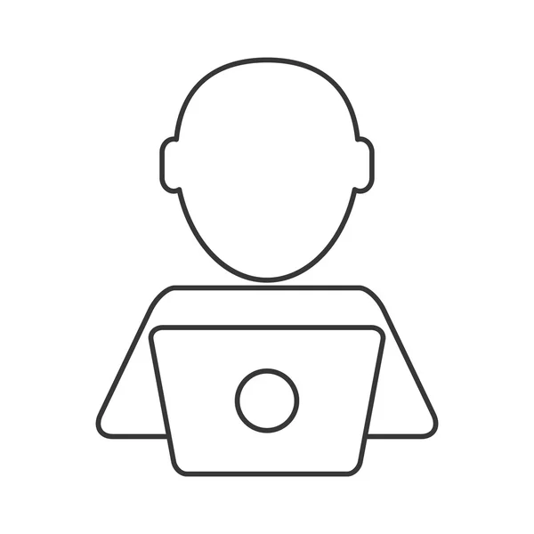 person using laptop icon — Stock Vector © jemastock 119524868