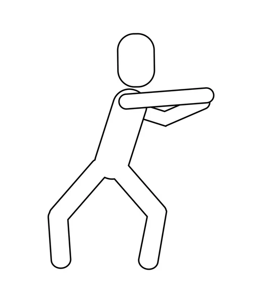 Man piktogram dansande ikonen — Stock vektor