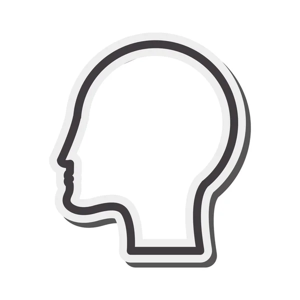 Ikone des menschlichen Kopfes — Stockvektor