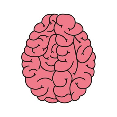 İnsan beyni çizgi film simgesi