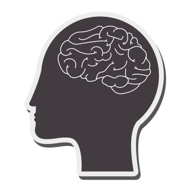 insan baş ve beyin simgesi