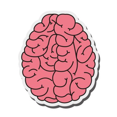 İnsan beyni çizgi film simgesi