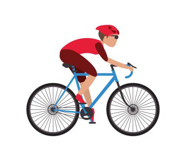 kişi binicilik bisiklet kask simgesiyle