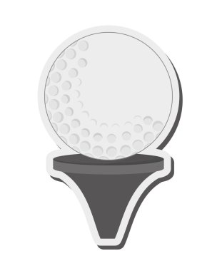 Golf tee ve top simgesi