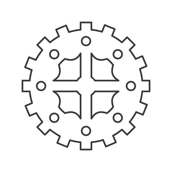 Значок одного шестерні — стоковий вектор