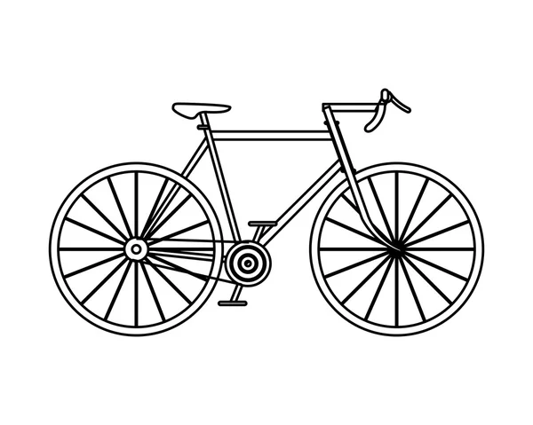 Één fiets pictogram — Stockvector