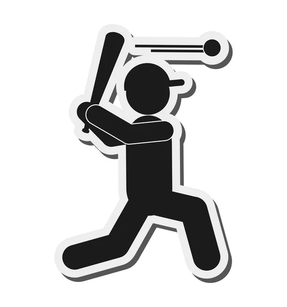 Baseball pictogram icon — Stock Vector