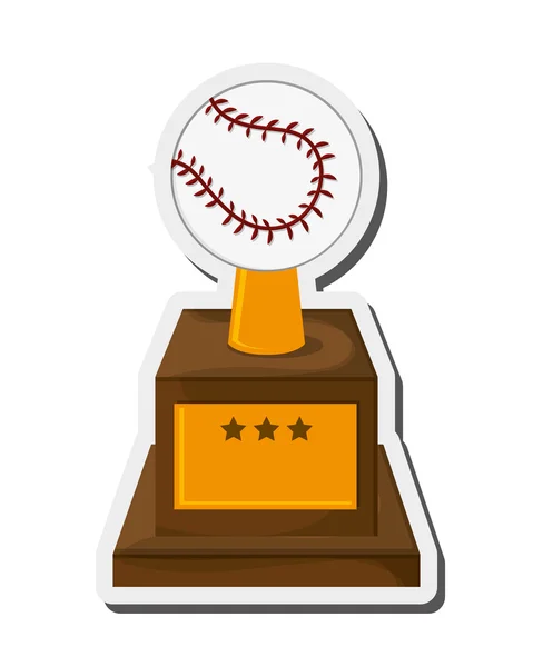 Honkbal trofee pictogram — Stockvector