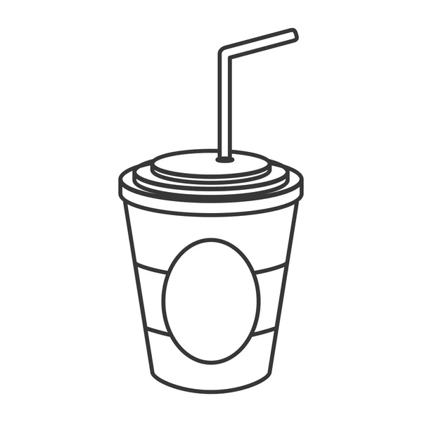 Refresco taza desechable icono — Archivo Imágenes Vectoriales