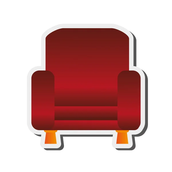 Sofá silla icono — Vector de stock