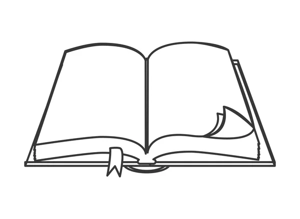 Libro abierto icono — Vector de stock